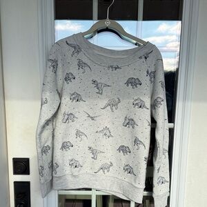JessaKae Light Gray Dinosaur Sweatshirt Sweater Medium